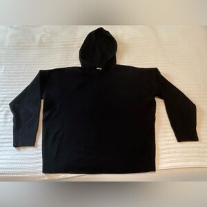 ZARA XL black knit sweater hoodie